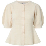 PIECES Pieces Damen Cardigan PCSILLY Cardigan Birch Melange
