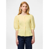 PIECES Pieces Damen Cardigan PCSILLY Cardigan Pale Banana MELANGE