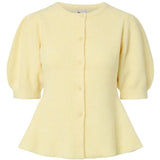 PIECES Pieces Damen Cardigan PCSILLY Cardigan Pale Banana MELANGE