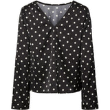 PIECES Pieces Damen Bluse PCJYTTA Restudsalg Black White Dots
