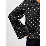 PIECES Pieces Damen Bluse PCJYTTA Restudsalg Black White Dots