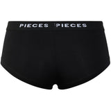 PIECES Pieces Damen Hipster PCLOGO LADY 4er-Pack Underwear Black