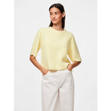 PIECES Pieces Damen Strick PCSILLY Knit Pale Banana MELANGE