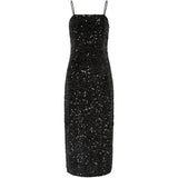 PIECES Pieces Damen kleid PCKAM Dress Black Black sequins