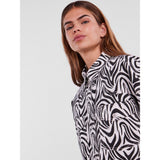 PIECES Pieces denim skjorte PCNURSEL Restudsalg Bright White Black Zebra