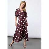 Sisters Point SISTERS POINT Damen Kleid GISELA Dress Deep Bordeaux Dot