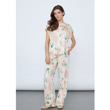 Sisters Point SISTERS POINT Damen Top EMILY Top Green Coral Graphic