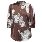 Sisters Point SISTERS POINT Damen bluse ELLA Shirt Brown flower