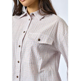 Sisters Point SISTERS POINT Damen bluse VIBEKE Shirt Soft rose check