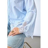 Sisters Point SISTERS POINT Damenbluse IBEA Shirt Blue Stripe