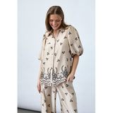 Sisters Point SISTERS POINT Damenhemd ELLA Shirt Champagne Black