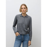 Vero Moda VERO MODA DAMEN POLO AWSIKITA Polo Medium grey melange