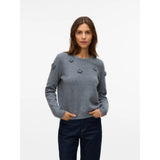 Vero Moda VERO MODA DAMEN STRICKPULLOVER VMROSE Knit Medium grey melange