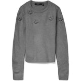 Vero Moda VERO MODA DAMEN STRICKPULLOVER VMROSE Knit Medium grey melange