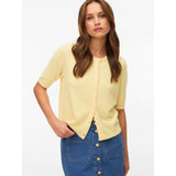 Vero Moda VERO MODA Damen Cardigan VMDoffy Cardigan Golden Haze WHITE MELANGE