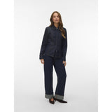 Vero Moda VERO MODA Damen Hemd AWEVERLYN Shirt Dark Blue Denim