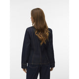 Vero Moda VERO MODA Damen Hemd AWEVERLYN Shirt Dark Blue Denim