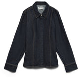 Vero Moda VERO MODA Damen Hemd AWEVERLYN Shirt Dark Blue Denim