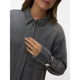 Vero Moda VERO MODA Damen Hemd AWLUCEA Shirt Medium Grey Denim