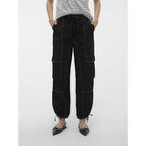 Vero Moda VERO MODA Damen Hose VMKIM Restudsalg Black BIRCH STICHES
