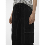 Vero Moda VERO MODA Damen Hose VMKIM Restudsalg Black BIRCH STICHES