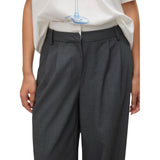 Vero Moda VERO MODA Damen Hosen VMMADJA Pant Dark grey melange