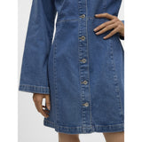 Vero Moda VERO MODA Damen Kleid VMHILJA Restudsalg Medium blue denim