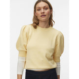 Vero Moda VERO MODA Damen Pullover VMDoffy Knit Golden Haze WHITE MELANGE