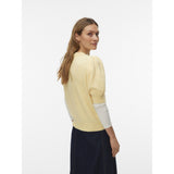 Vero Moda VERO MODA Damen Pullover VMDoffy Knit Golden Haze WHITE MELANGE