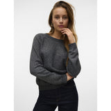 Vero Moda VERO MODA Damen Pullover VMDoffyshine Blouse Asphalt Silver Lurex