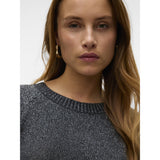 Vero Moda VERO MODA Damen Pullover VMDoffyshine Blouse Asphalt Silver Lurex