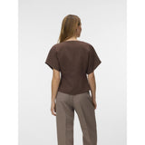 Vero Moda VERO MODA Damen Top VMSONJA Top Chocolate Martini SILVER BUTTON