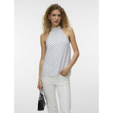 Vero Moda VERO MODA Damen Top VMWILLOW Top Snow White Black Dots