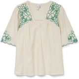 Vero Moda VERO MODA Damen Bluse VMBRIDGET Blouse Birch BOSPHORUS EMB.
