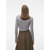 Vero Moda VERO MODA Damen Bluse VMBRITT Blouse Light Grey Melange