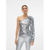 Vero Moda VERO MODA Damenbluse VMEFI Restudsalg Silver Colour