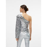 Vero Moda VERO MODA Damenbluse VMEFI Restudsalg Silver Colour