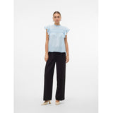 Vero Moda VERO MODA Damen Bluse VMTRINE Top Cashmere Blue