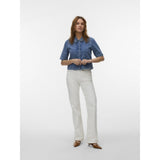 Vero Moda VERO MODA Damenhemd VMDIONNE Shirt Medium Blue Denim HEART
