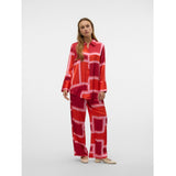 Vero Moda VERO MODA Damen Hemd VMREBA Restudsalg Fiery Red Silba