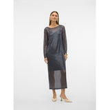 Vero Moda VERO MODA Damenkleid VMSAFINA Dress Asphalt