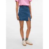 Vero Moda VERO MODA Damenrock VMNELLY Skirt Medium blue denim