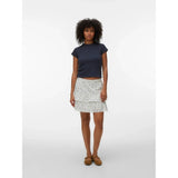Vero Moda VERO MODA Damen Rock VMTRINE Skirt Snow White Marguerite Blue Jasper