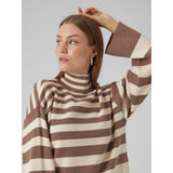 Vero Moda VERO MODA Damen Strick VMHERMOSA Restudsalg Brown Lentil W BIRCH