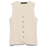 Vero Moda VERO MODA Damenweste VMSILVIA Vest Birch W. GOLD BUTTONS