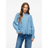 VILA VILA Damen Hemd VIANGLASSI Shirt Blissful Blue