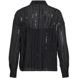 VILA VILA Damen Hemd VIVilovana Shirt Black Beauty BLACK SEQUINS