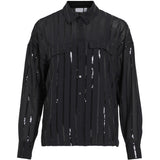 VILA VILA Damen Hemd VIVilovana Shirt Black Beauty BLACK SEQUINS