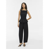 VILA VILA Damen Hosen VIMASTRIBA Pant Black Beauty PINSTRIPE