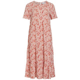VILA VILA Damen Kleid VIPADDINA Dress Cloud Dancer RED FLOWERS